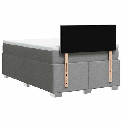 Giroletto a Molle con Materasso Grigio Chiaro 120x190cm Tessuto | homemem39