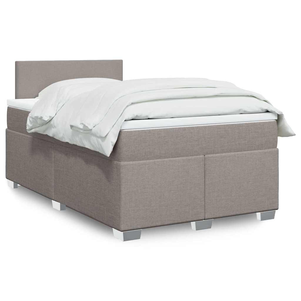 Giroletto a Molle con Materasso Tortora 120x190 cm in Tessuto | homemem39