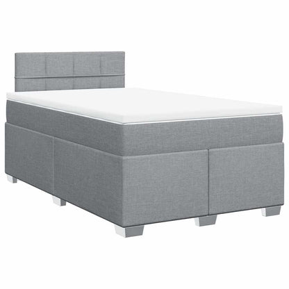 Giroletto a Molle con Materasso Grigio Chiaro 120x190cm Tessuto | homemem39