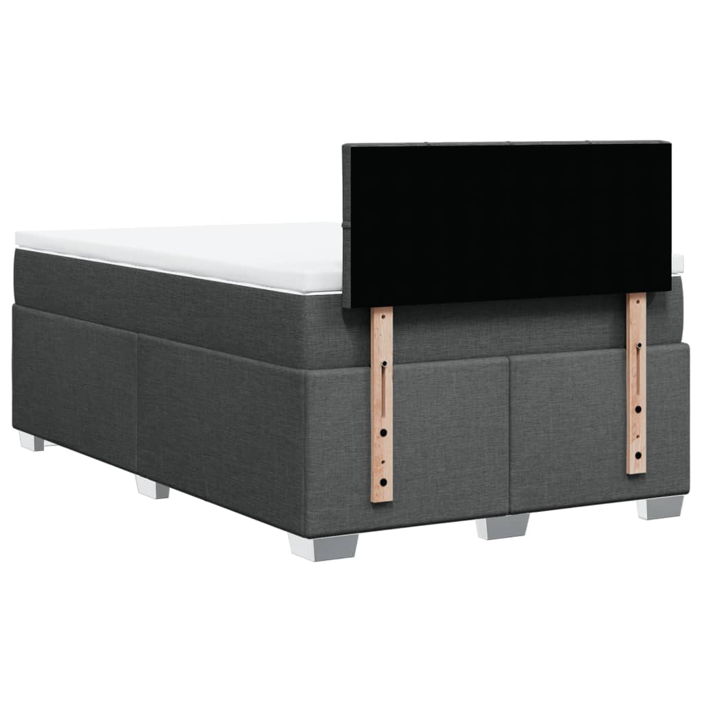 Giroletto a Molle con Materasso Grigio Scuro 120x190cm Tessuto | homemem39