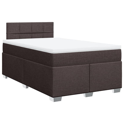 Giroletto a Molle con Materasso Marrone Scuro 120x190cm Tessuto | homemem39