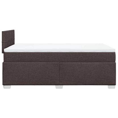Giroletto a Molle con Materasso Marrone Scuro 120x190cm Tessuto | homemem39