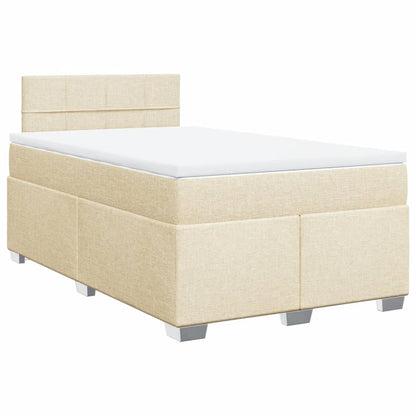 Giroletto a Molle con Materasso Crema 120x190 cm in Tessuto | homemem39