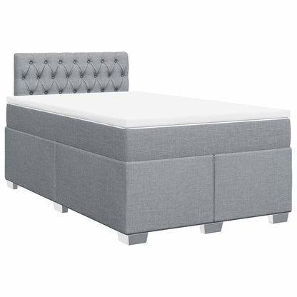 Giroletto a Molle con Materasso Grigio Chiaro 120x190cm Tessuto | homemem39