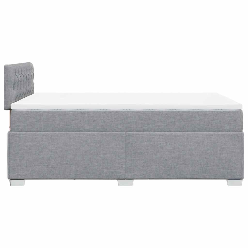 Giroletto a Molle con Materasso Grigio Chiaro 120x190cm Tessuto | homemem39