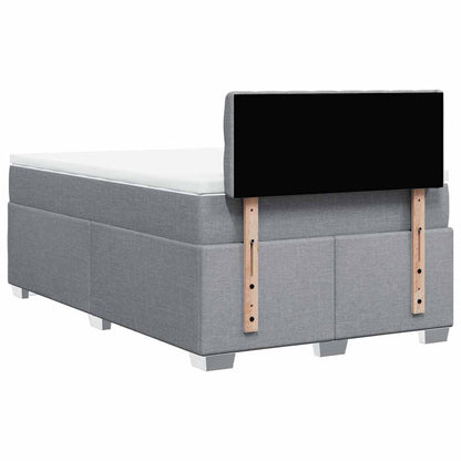 Giroletto a Molle con Materasso Grigio Chiaro 120x190cm Tessuto | homemem39