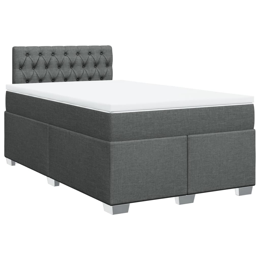 Giroletto a Molle con Materasso Grigio Scuro 120x190cm Tessuto | homemem39