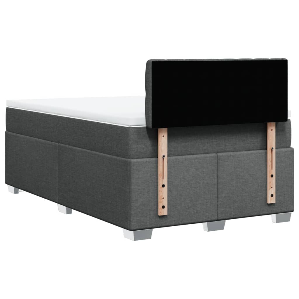 Giroletto a Molle con Materasso Grigio Scuro 120x190cm Tessuto | homemem39