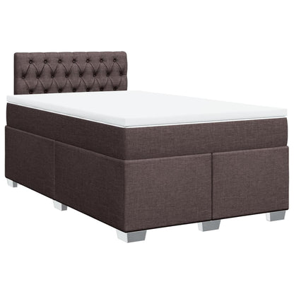 Giroletto a Molle con Materasso Marrone Scuro 120x190cm Tessuto | homemem39