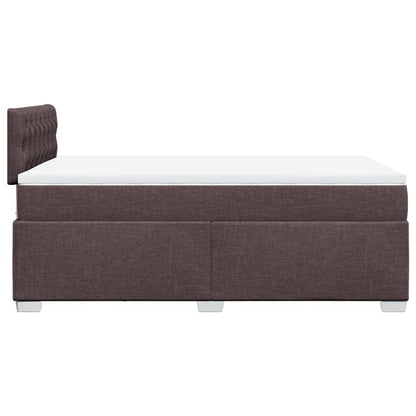 Giroletto a Molle con Materasso Marrone Scuro 120x190cm Tessuto | homemem39