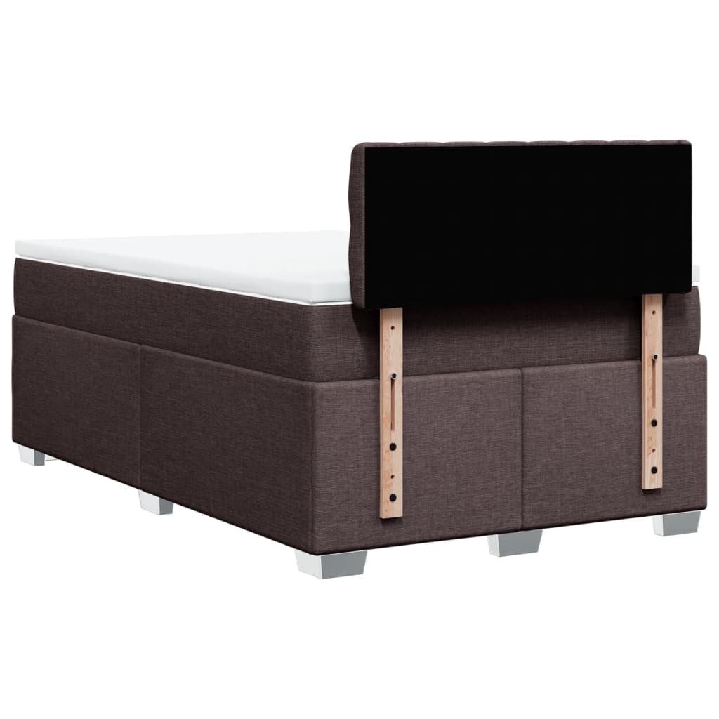 Giroletto a Molle con Materasso Marrone Scuro 120x190cm Tessuto | homemem39