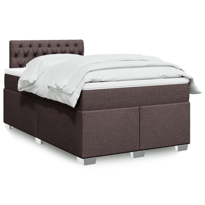 Giroletto a Molle con Materasso Marrone Scuro 120x190cm Tessuto | homemem39