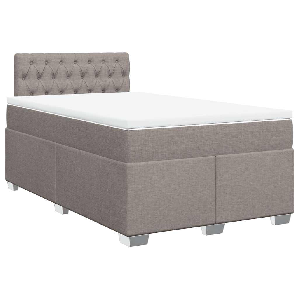 Giroletto a Molle con Materasso Tortora 120x190 cm in Tessuto | homemem39