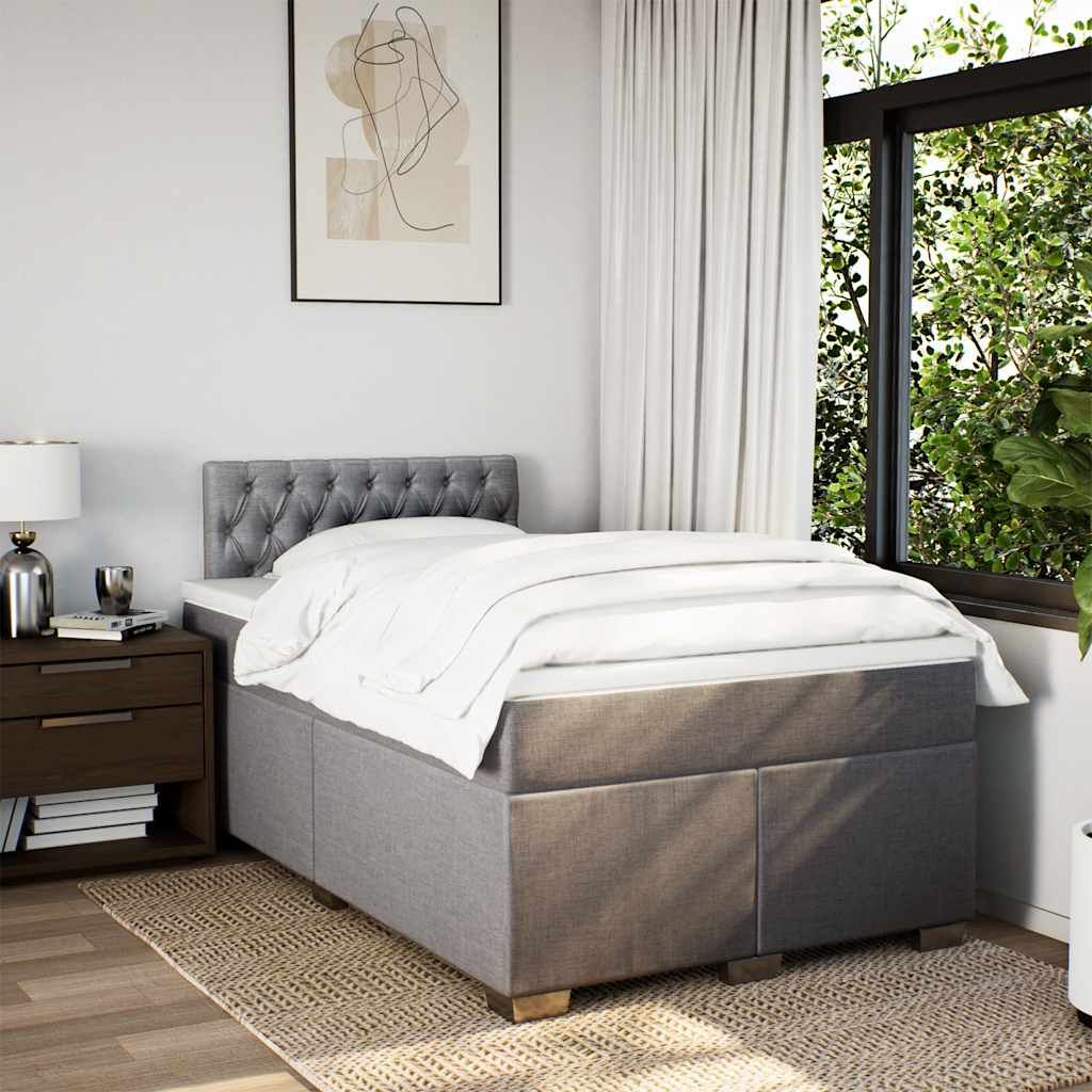 Giroletto a Molle con Materasso Tortora 120x190 cm in Tessuto | homemem39