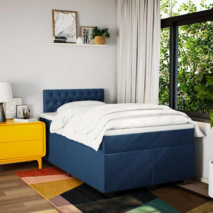 Giroletto a Molle con Materasso Blu 120x190 cm in Tessuto | homemem39