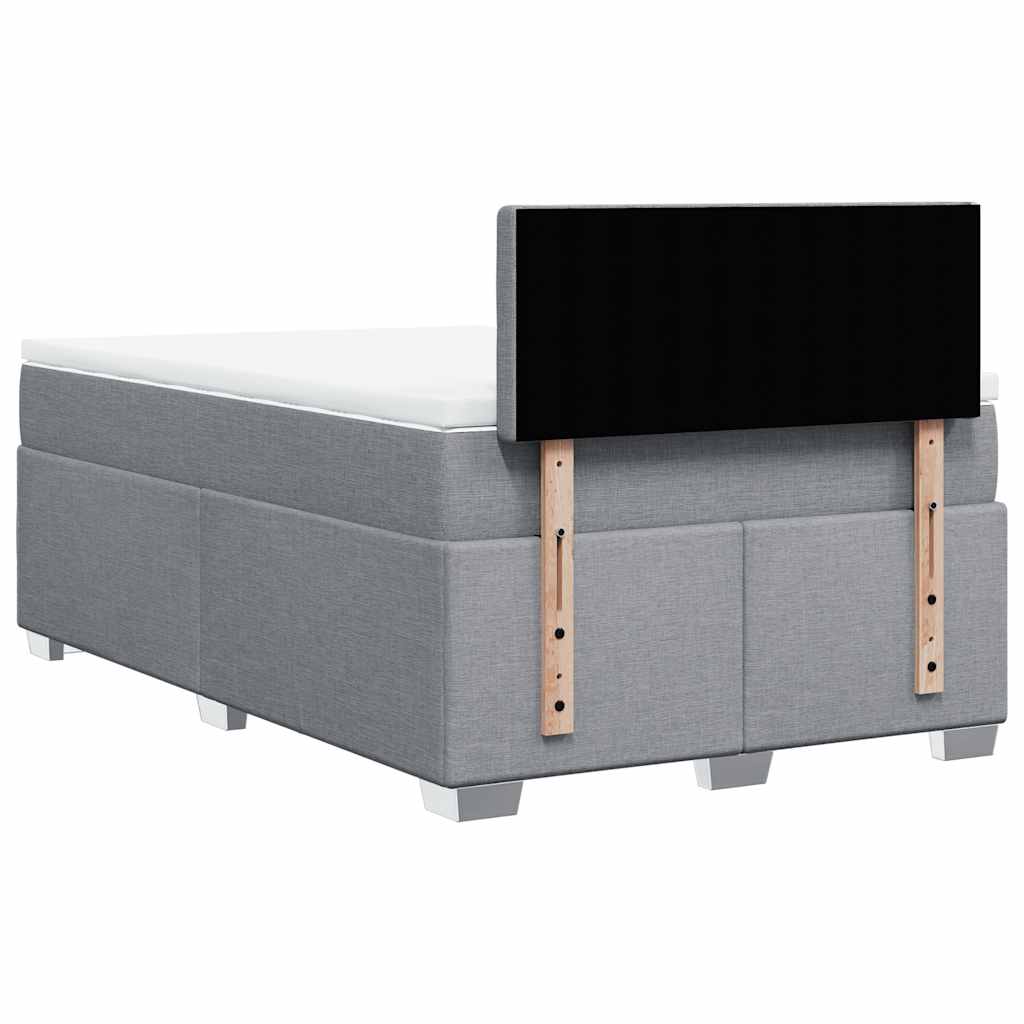 Giroletto a Molle con Materasso Grigio Chiaro 120x190cm Tessuto | homemem39