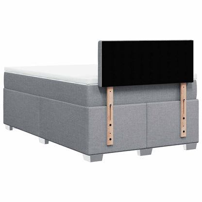 Giroletto a Molle con Materasso Grigio Chiaro 120x190cm Tessuto | homemem39