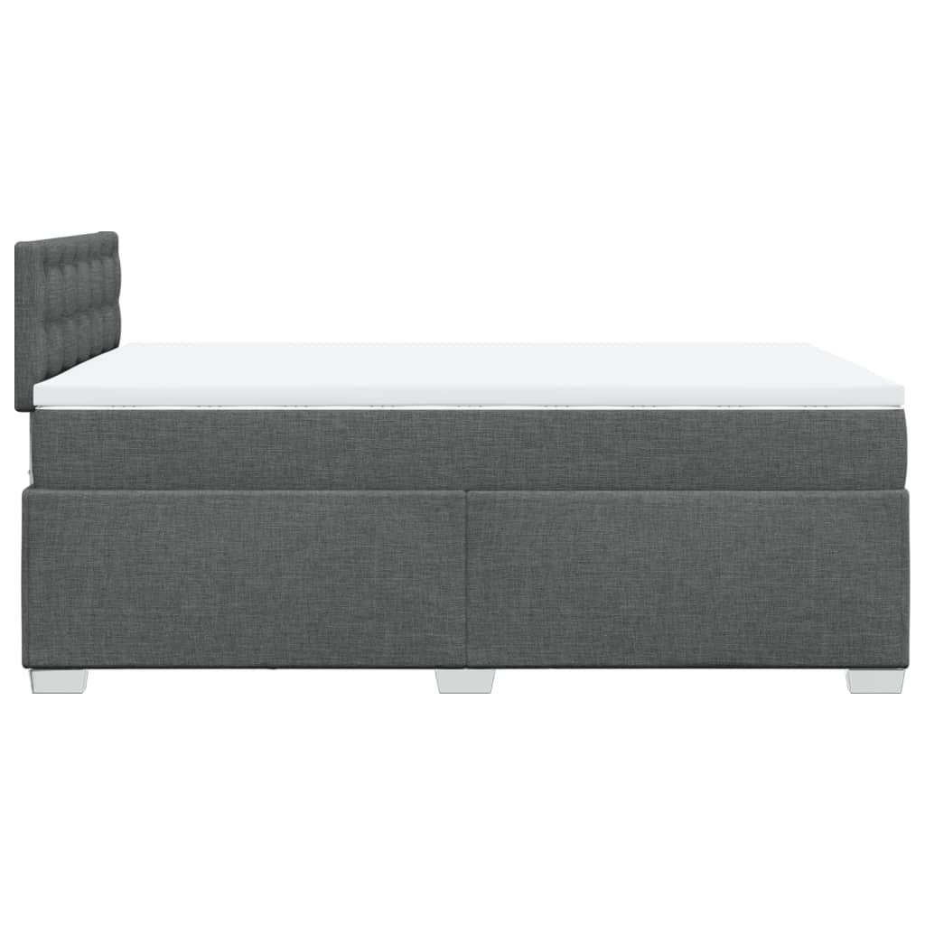 Giroletto a Molle con Materasso Grigio Scuro 120x190cm Tessuto | homemem39