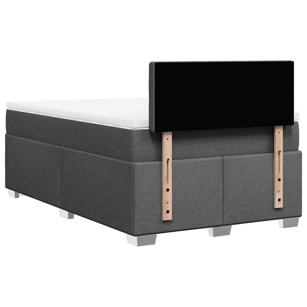 Giroletto a Molle con Materasso Grigio Scuro 120x190cm Tessuto | homemem39