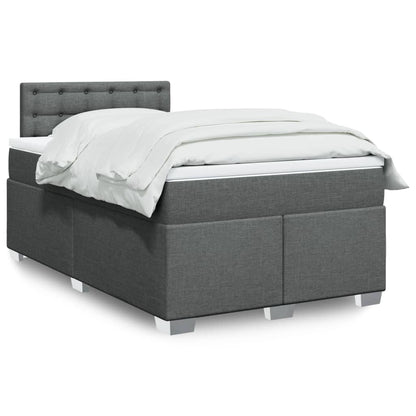 Giroletto a Molle con Materasso Grigio Scuro 120x190cm Tessuto | homemem39