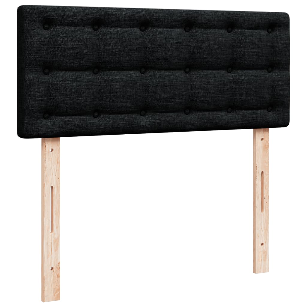 Giroletto a Molle con Materasso Nero 120x190 cm in Tessuto - homemem39