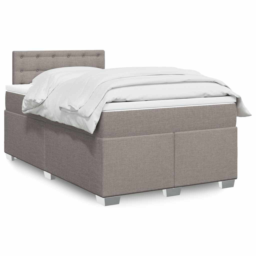 Giroletto a Molle con Materasso Tortora 120x190 cm in Tessuto | homemem39