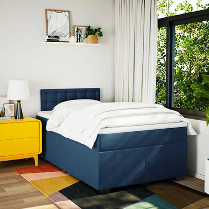 Giroletto a Molle con Materasso Blu 120x190 cm in Tessuto | homemem39
