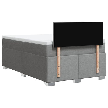 Giroletto a Molle con Materasso Grigio Chiaro 120x200cm Tessuto | homemem39