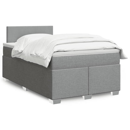 Giroletto a Molle con Materasso Grigio Chiaro 120x200cm Tessuto | homemem39