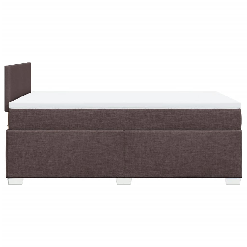 Giroletto a Molle con Materasso Marrone Scuro 120x200cm Tessuto | homemem39