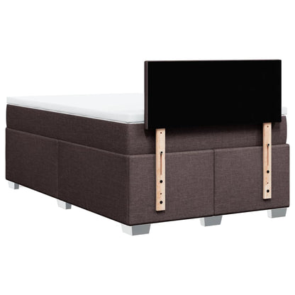 Giroletto a Molle con Materasso Marrone Scuro 120x200cm Tessuto | homemem39