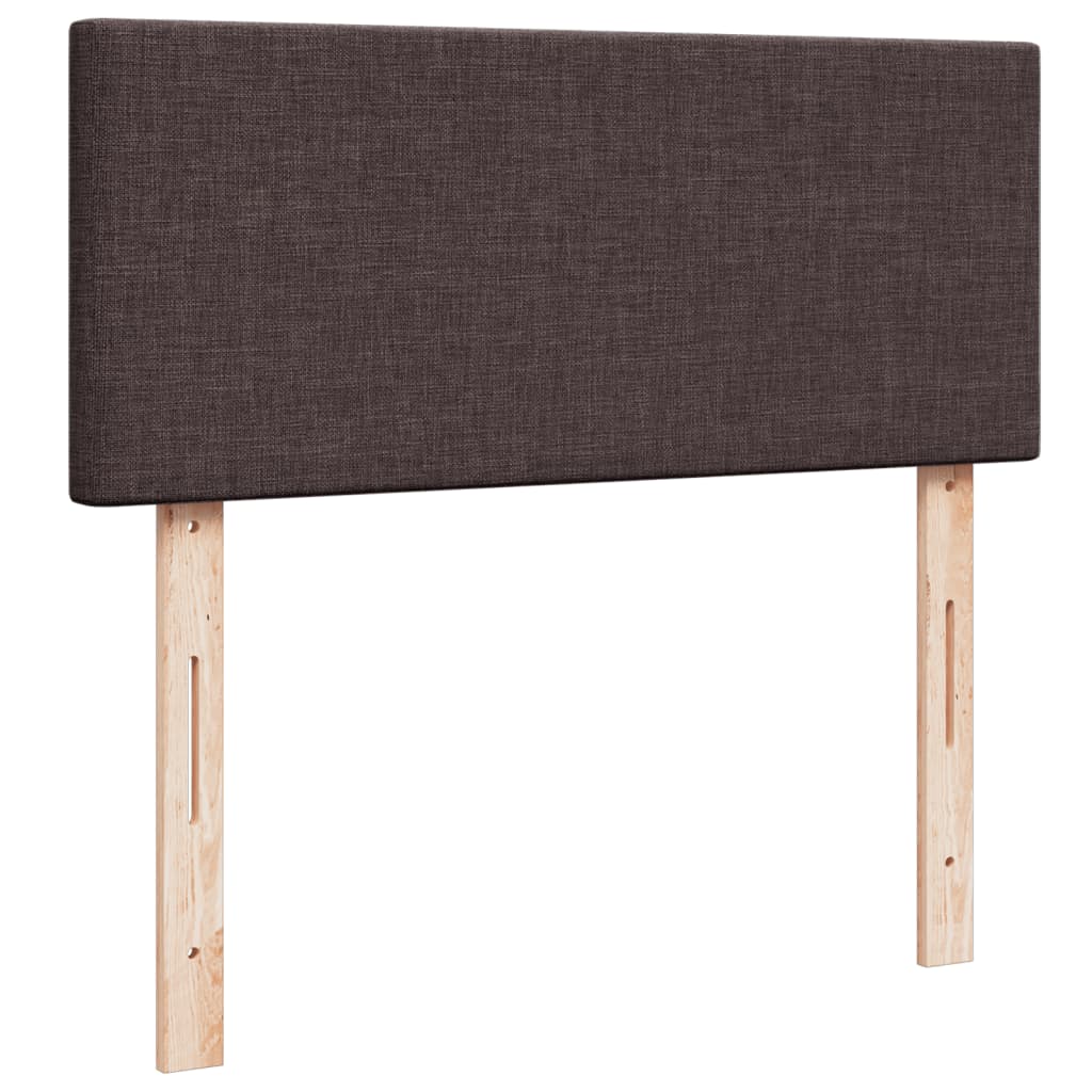 Giroletto a Molle con Materasso Marrone Scuro 120x200cm Tessuto | homemem39