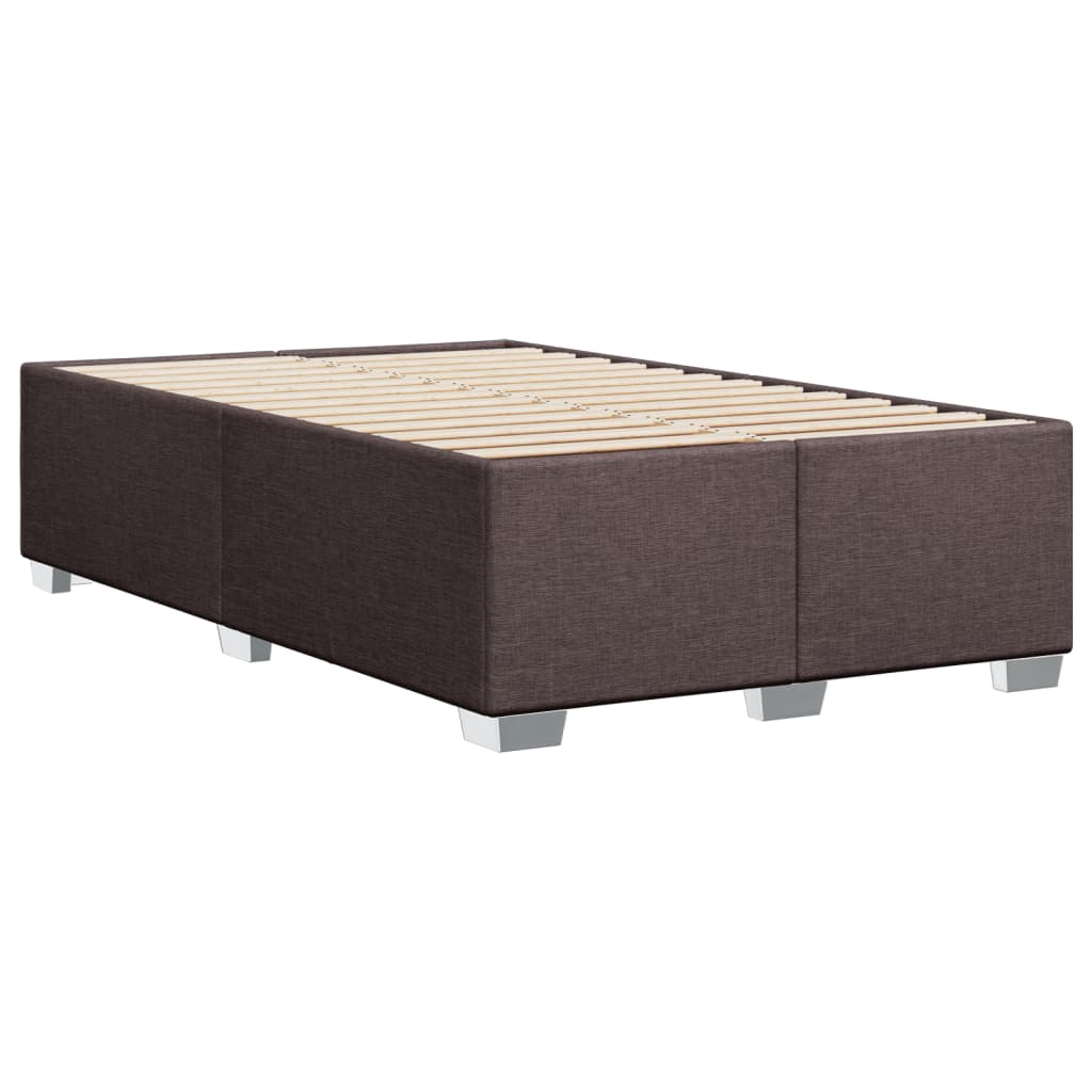 Giroletto a Molle con Materasso Marrone Scuro 120x200cm Tessuto | homemem39