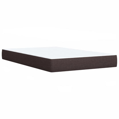 Giroletto a Molle con Materasso Marrone Scuro 120x200cm Tessuto | homemem39