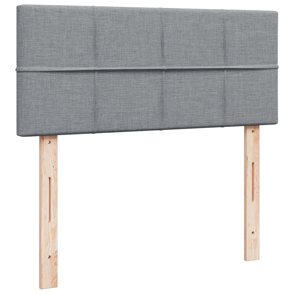 Giroletto a Molle con Materasso Grigio Chiaro 120x200cm Tessuto | homemem39