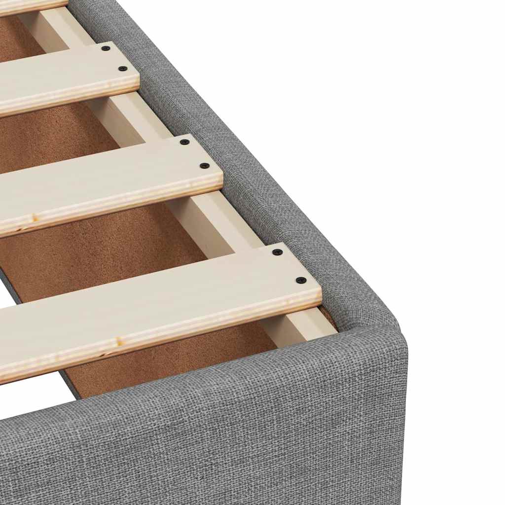 Giroletto a Molle con Materasso Grigio Chiaro 120x200cm Tessuto | homemem39