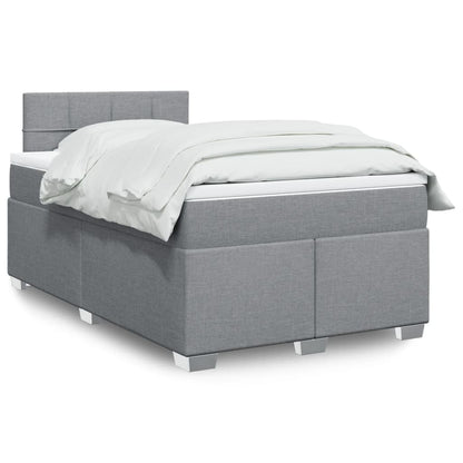 Giroletto a Molle con Materasso Grigio Chiaro 120x200cm Tessuto | homemem39