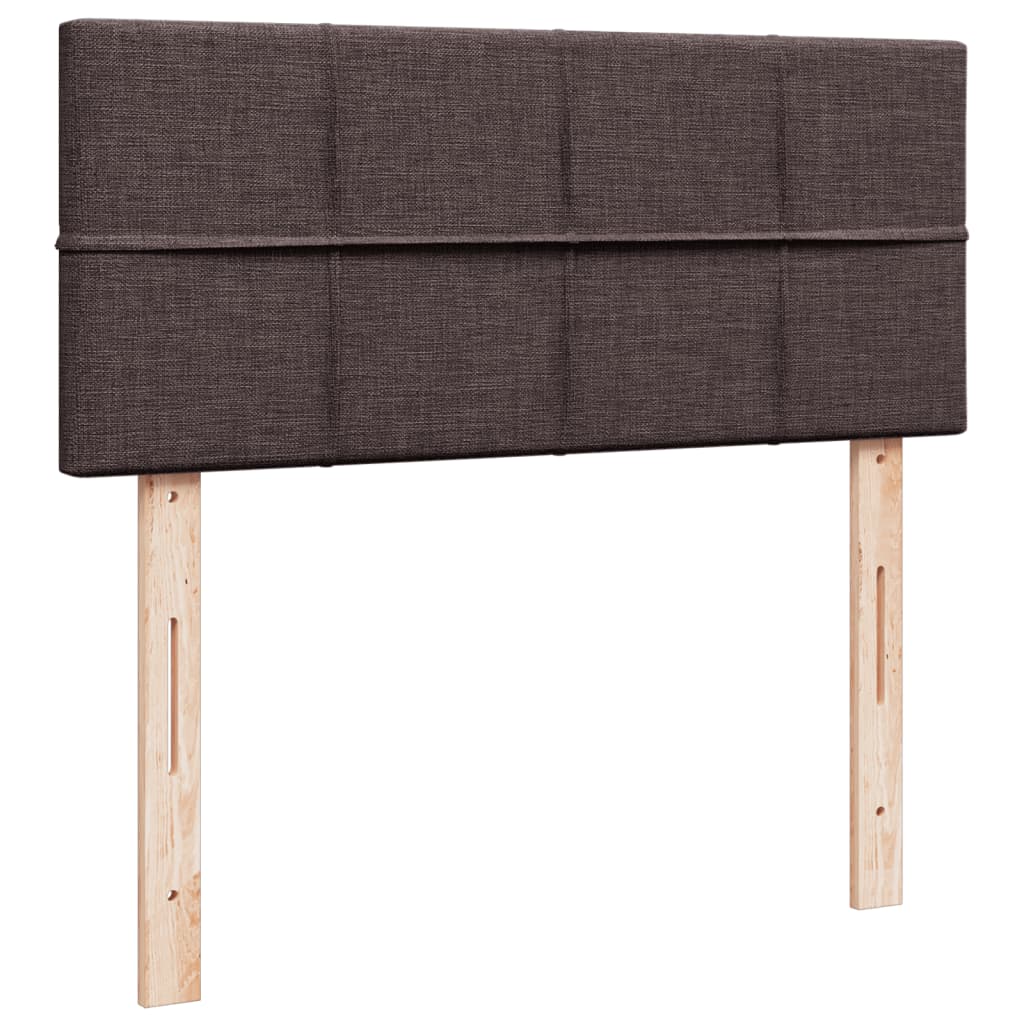 Giroletto a Molle con Materasso Marrone Scuro 120x200cm Tessuto | homemem39