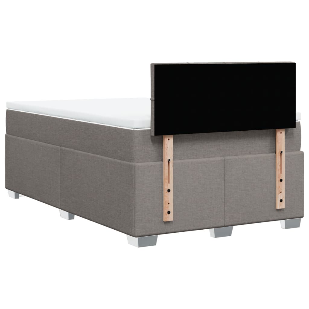 Giroletto a Molle con Materasso Tortora 120x200 cm in Tessuto | homemem39