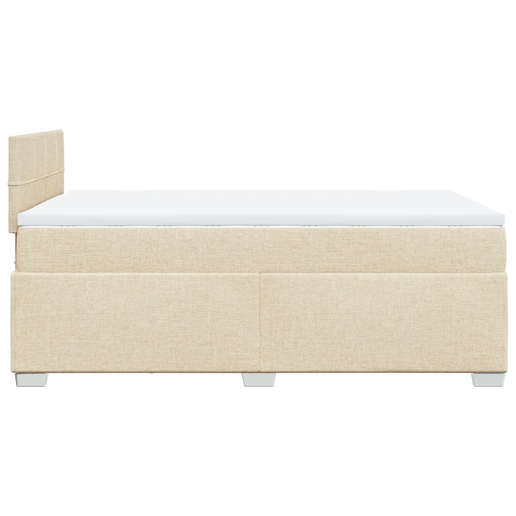 Giroletto a Molle con Materasso Crema 120x200 cm in Tessuto