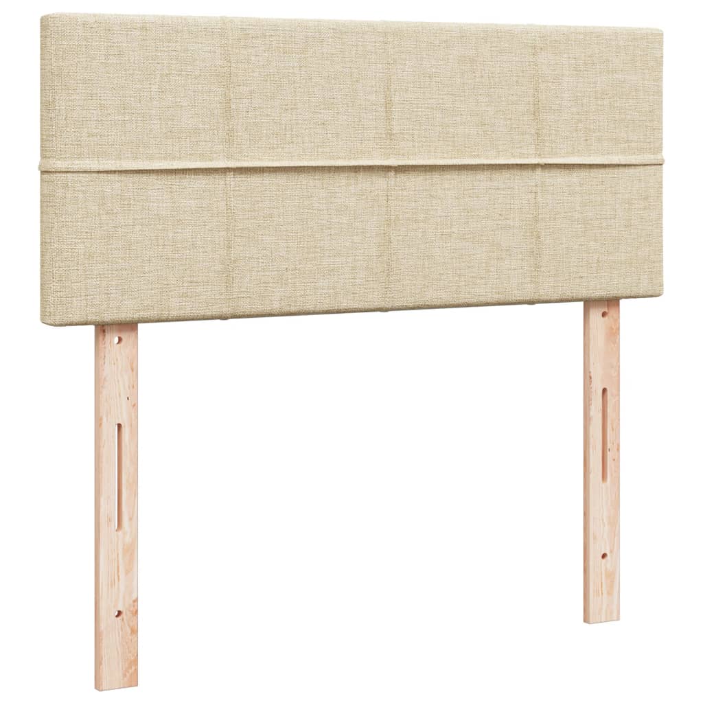 Giroletto a Molle con Materasso Crema 120x200 cm in Tessuto | homemem39