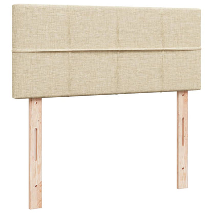 Giroletto a Molle con Materasso Crema 120x200 cm in Tessuto | homemem39
