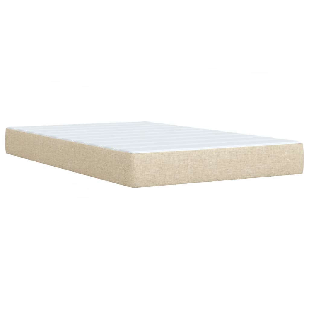 Giroletto a Molle con Materasso Crema 120x200 cm in Tessuto | homemem39