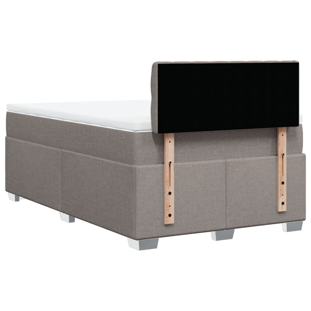 Giroletto a Molle con Materasso Tortora 120x200 cm in Tessuto | homemem39