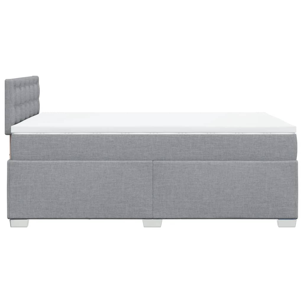 Giroletto a Molle con Materasso Grigio Chiaro 120x200cm Tessuto | homemem39