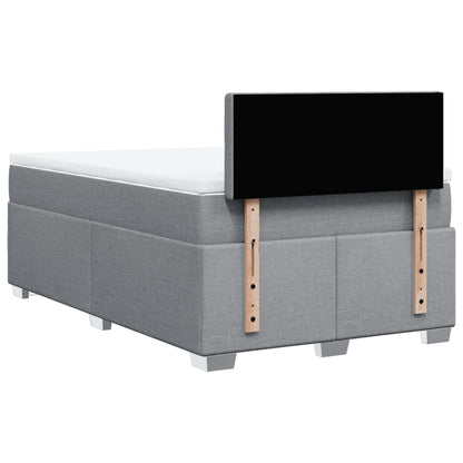 Giroletto a Molle con Materasso Grigio Chiaro 120x200cm Tessuto | homemem39