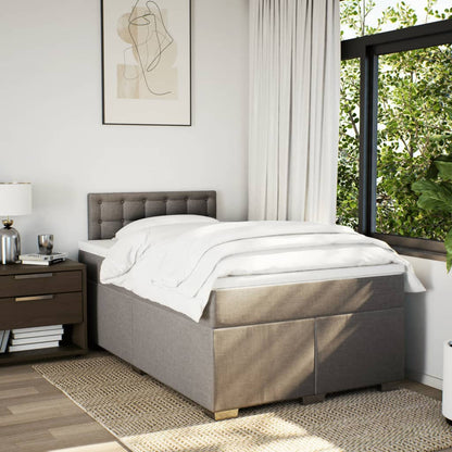 Giroletto a Molle con Materasso Tortora 120x200 cm in Tessuto | homemem39