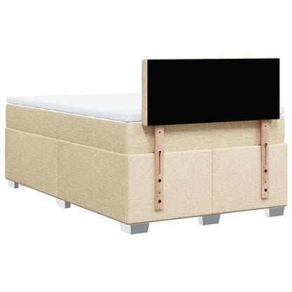Giroletto a Molle con Materasso Crema 120x200 cm in Tessuto | homemem39