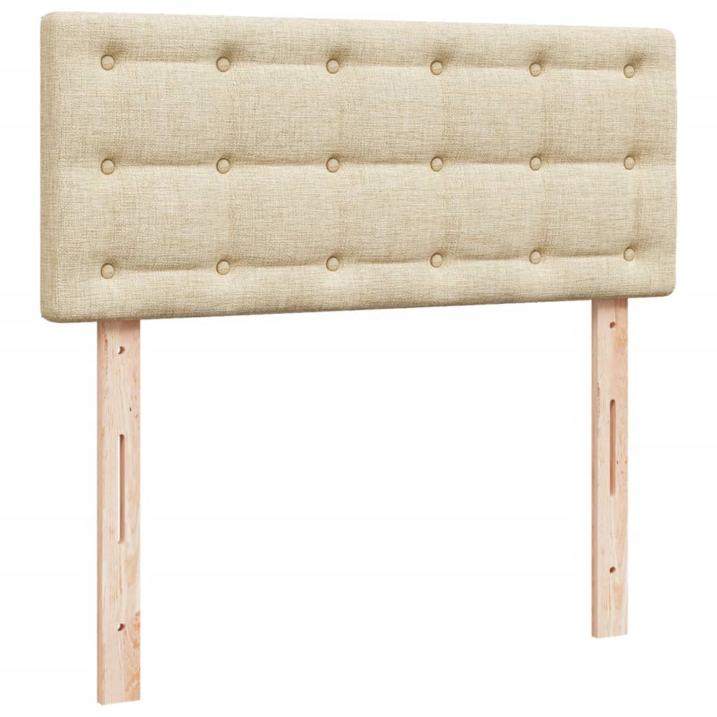 Giroletto a Molle con Materasso Crema 120x200 cm in Tessuto | homemem39