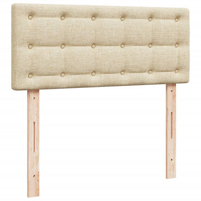 Giroletto a Molle con Materasso Crema 120x200 cm in Tessuto | homemem39